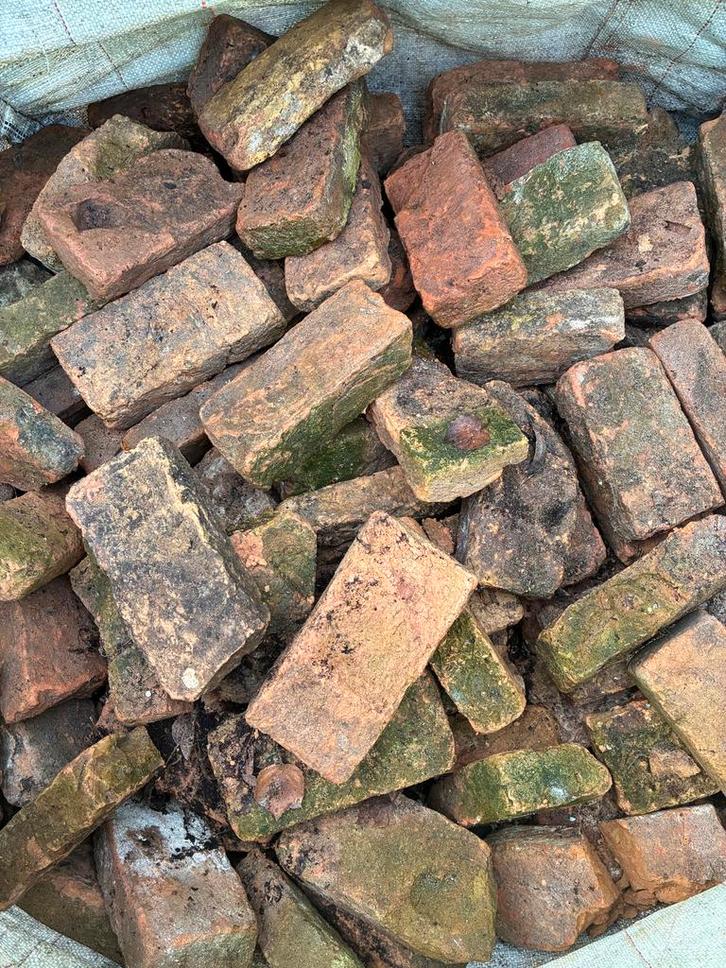 Ijsselsteentjes rood en geel, Doe-het-zelf en Verbouw, Metselstenen, Gebruikt, Bakstenen, Ophalen of Verzenden