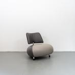 1x Leolux Pallone Fauteuil Donker-/Lichtgrijs/Bruin - Chroom