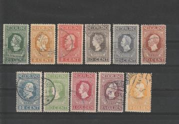 Nederland 1913, NVPH 90 t/m 100, Gestempeld. beschikbaar voor biedingen