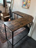 Bruin Hoek Bureau, Huis en Inrichting, Bureaus, Ophalen, Zo goed als nieuw, Bureau