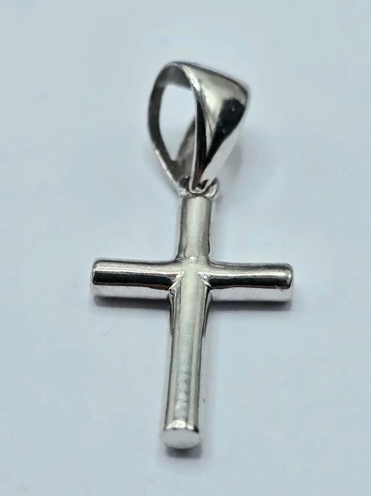 Zilveren Hanger Kruis, Sieraden, Tassen en Uiterlijk, Kettinghangers, Zo goed als nieuw, Zilver, Zilver, Kruis of Symbool, Verzenden