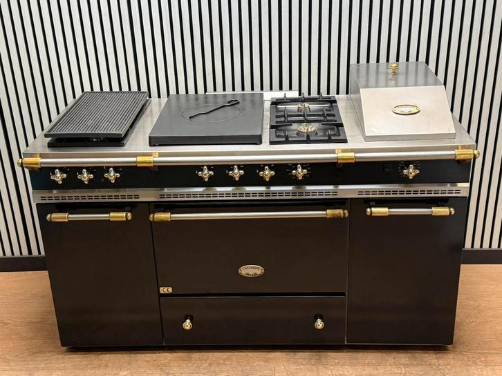 Luxe Lacanche Fornuis 5 pits coupe de feu & Friteuse 150 cm, Witgoed en Apparatuur, Fornuizen, Zo goed als nieuw, Vrijstaand, Gas