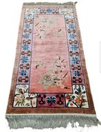 Handmade oriental silk floral carpet Birds pink 76x140cm, 100 tot 150 cm, Nieuw, HYPE POP-UP, Orient