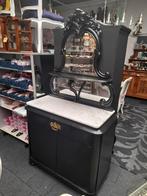 Antieke spiegel kast.met marmeren blad, Ophalen of Verzenden