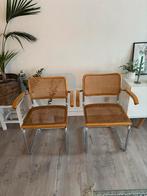 Vintage buisframe stoelen Thonet Marcel Breuer webbing, Huis en Inrichting, Stoelen, Ophalen, Gebruikt, Bruin, Eén