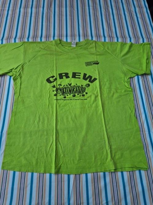 Pinkpop Crew T-shirt - Groen - Maat XXL, Kleding | Heren, T-shirts, Gedragen, Overige maten, Groen, Ophalen of Verzenden
