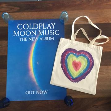 Promo Set Coldplay Moon Music : Poster & Tote Bag NIEUW beschikbaar voor biedingen