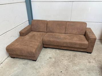 Mooie luxe bruine hoekbank - GEREINIGD!!! beschikbaar voor biedingen