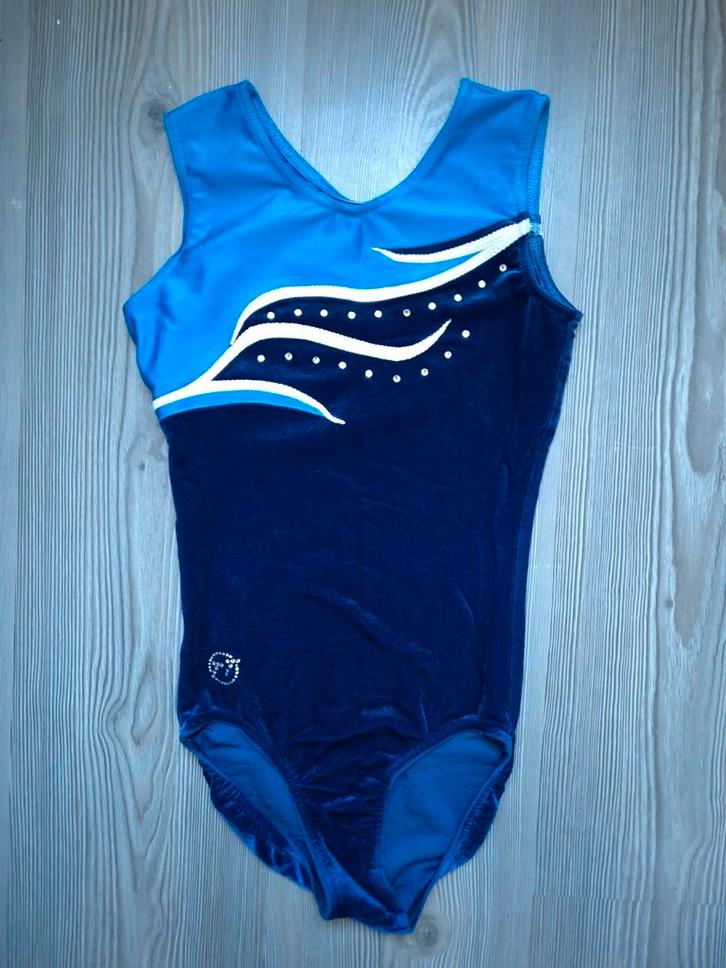 Turnpakje maat 146 152 158, Sport en Fitness, Turnen, Zo goed als nieuw, Turnpak(je), Kindermaat 146 t/m 176, Blauw, Ophalen of Verzenden