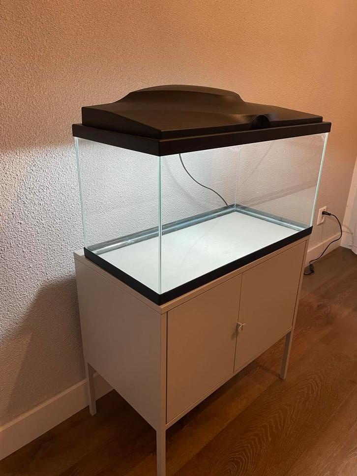 Complete aquariumset - met filter, lamp en heater, Dieren en Toebehoren, Vissen | Aquaria en Toebehoren, Zo goed als nieuw, Leeg aquarium