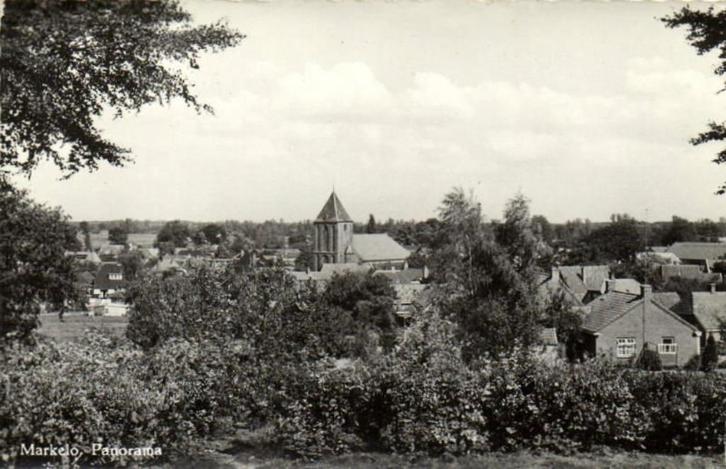 Markelo, Panorama - gelopen 197?, Verzamelen, Ansichtkaarten | Nederland, Gelopen, Noord-Brabant, 1920 tot 1940, Ophalen of Verzenden