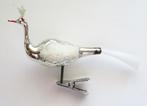 Oude Kerstbal: Vogel 17 Zwaan op knijper met kroontje, Diversen, Kerst, Ophalen of Verzenden