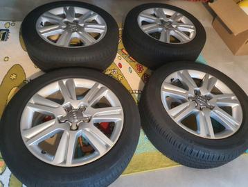 Audi velgen 17 inch 225-50-17 met merk goede zomerbanden beschikbaar voor biedingen