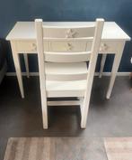 Wit houten kinder bureau met stoel, Ophalen, Gebruikt, Tafel(s) en Stoel(en)