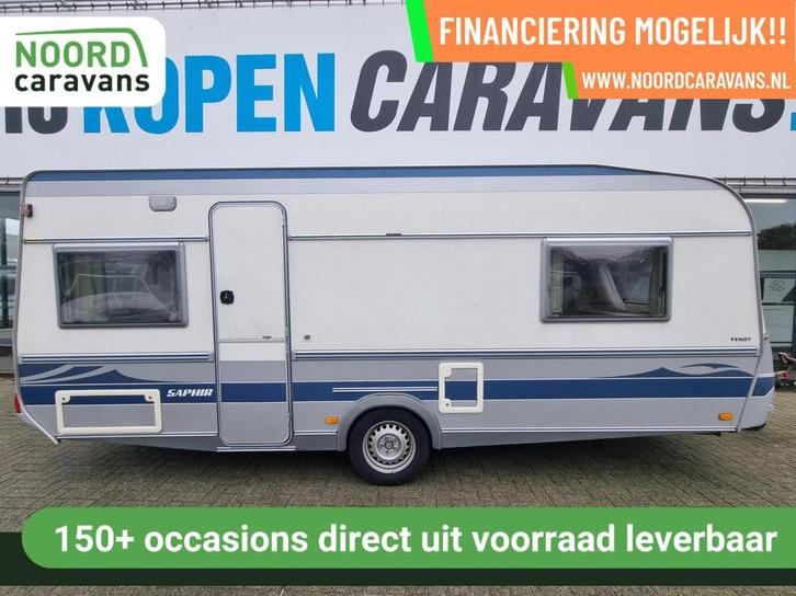 FENDT SAPHIR 530 ENKELE BEDDEN + VOORTENT + LUIFEL, Caravans en Kamperen, Caravans, Bedrijf, tot en met 4, 1000 - 1250 kg, Rondzit