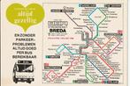 BREDA BINNENSTAD ALTIJD GEZELLIG BBA BUS LIJNENNET MAART '80, Ophalen of Verzenden, 1960 tot 1980, Ongelopen, Noord-Brabant