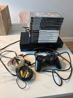 Playstation 2, Ophalen, Gebruikt, Zwart, Met 1 controller