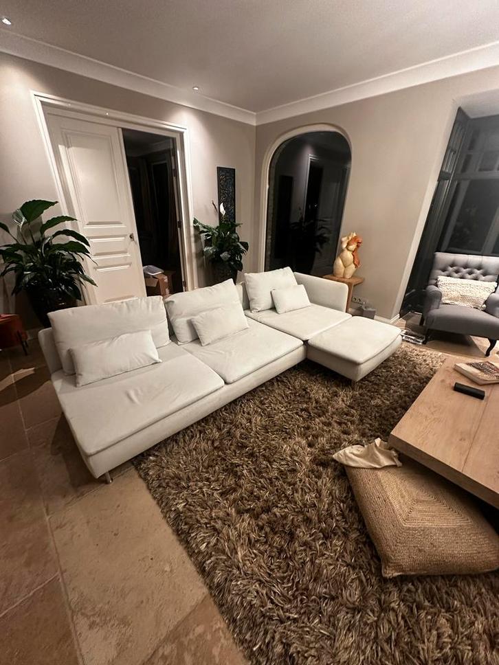 Ikea Söderhamn 4-zitsbank met chaise longue, Huis en Inrichting, Banken | Complete zithoeken, Gebruikt, Stof, Ophalen