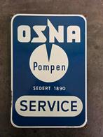 Emaille bord osna pompen, Verzamelen, Merken en Reclamevoorwerpen, Ophalen of Verzenden, Gebruikt, Reclamebord