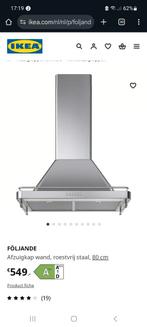 afzuigkap nieuw in doos Foljande 80 cm, Ophalen, Recirculatie, Overige typen, Nieuw