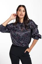 Studio Anneloes Marly satin blouse XS, Kleding | Dames, Blouses en Tunieken, Studio Anneloes, Zwart, Ophalen of Verzenden, Zo goed als nieuw