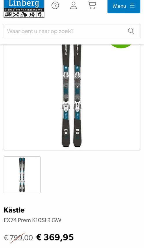 Kastle EX 74 Carve Ski 156cm + K10 SLR GW Binding, Sport en Fitness, Skiën en Langlaufen, Zo goed als nieuw, Ski's, Skiën, Overige merken