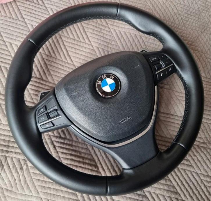 BMW F10 en F11 5 serie lederen sport stuur met flippers, Auto-onderdelen, Interieur en Bekleding, BMW, Ophalen of Verzenden