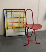 Vintage Paperclip Klapstoel Gastone Rinaldi, Huis en Inrichting, Stoelen, Ophalen of Verzenden, Zo goed als nieuw, Eén, Rood