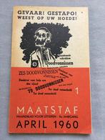 Boekje WW2 1960: Gevaar! Gestapo! Weest op uw hoede, Ophalen of Verzenden, Algemeen, Tweede Wereldoorlog, Gelezen
