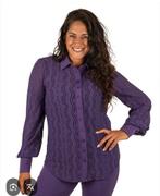 NIEUW paarse MI PIACE  blouse maat xxl, Verzenden, Paars, Maat 46/48 (XL) of groter, Nieuw