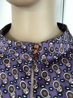 F1321 D-Lite mt L=42/44 lange blouse top tuniek paars/bruin, Kleding | Dames, Paars, Maat 42/44 (L), Ophalen of Verzenden, Zo goed als nieuw