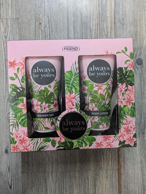 Figenzi 'Always be yours' cadeau set, Sieraden, Tassen en Uiterlijk, Uiterlijk | Lichaamsverzorging, Nieuw, Bad & Douche, Ophalen of Verzenden