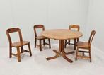 Vintage Scandinavische Eettafel met Stolen., Ophalen, Unknown, Zo goed als nieuw, Vier personen