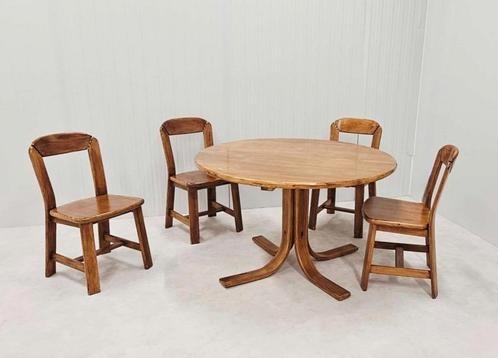 Vintage Scandinavische Eettafel met Stolen., Huis en Inrichting, Tafels | Eettafels, Zo goed als nieuw, 100 tot 150 cm, 100 tot 150 cm