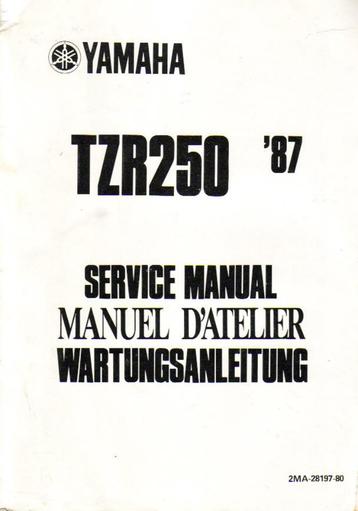 Yamaha TZR250 Service Manual 1987 (5710z)