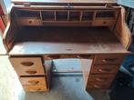 Antiek vintage secretaire rol luik bureau met lades, Ophalen, Gebruikt