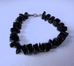 Geknoopte zwarte stenen armband, Overige materialen, Met edelsteen, Verzenden, Zwart