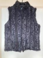 Donkerbruin gilet van chenille/bont, maat 42, Bruin, Maat 42/44 (L), Ophalen of Verzenden, Zo goed als nieuw
