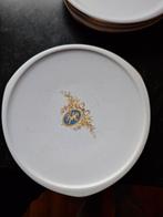 9 Gebaksbordjes Flora Keramiek Gouda Holland, Ophalen of Verzenden