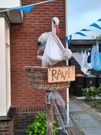 Te HUUR ooievaar, geboorte, baby, versiering baby, Ophalen, Nieuw, Geboortebord