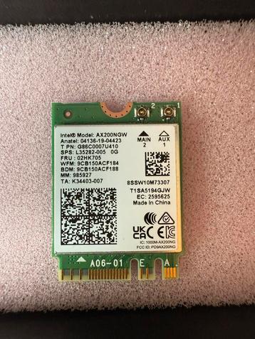 Intel Wi-Fi 6 AX200 Mini-PCI kaart – 2400 Mbps + Bluetooth beschikbaar voor biedingen