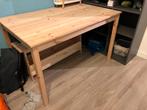IKEA Ingo Grenen Tafel / Bureau - Zo Goed Als Nieuw, Huis en Inrichting, Tafels | Eettafels, Ophalen, 100 tot 150 cm, Tot twee personen