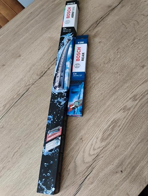 Set nieuwe ruitenwissers Bosch: voor 650/340mm achter 250mm, Auto-onderdelen, Ruiten en Toebehoren, Nieuw, Ophalen of Verzenden