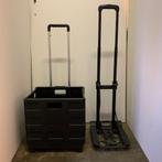 2x Opvouwbare transportkar /steekwagen/inklapbare krat(set), Doe-het-zelf en Verbouw, Transportwagens, Minder dan 60 liter, Ophalen of Verzenden
