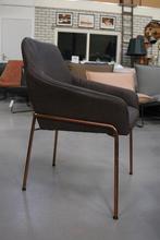 4 x luxe eetkamerstoel Jolly Jess Design leer koper bruin, Ophalen, Bruin, Zo goed als nieuw, Vier