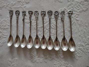 douwe egberts verzilverde bloemenlepeltjes (10) beschikbaar voor biedingen