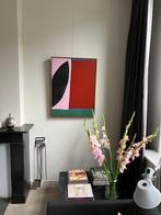 Olieverf schilderij modern abstrakt vlakken 80x60 baklijst, Ophalen