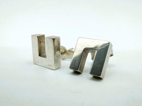 Zilveren oorstekers, U vorm, 925, Sieraden, Tassen en Uiterlijk, Oorbellen, Nieuw, Knopjes of Stekers, Zilver, Zilver, Verzenden