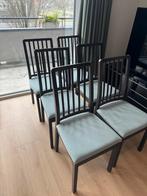 6 Ikea Ekendale stoelen blauw + reserve stof, Ophalen, Gebruikt, Blauw, Vijf, Zes of meer stoelen