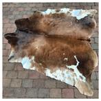 Koeienhuid vacht kleed tapijt vloerkleed ECHT LEER 200x210, Ophalen, Gebruikt, Bruin, 200 cm of meer